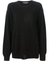 schwarzer Oversize Pullover von Dolce & Gabbana