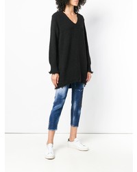 schwarzer Oversize Pullover von Dondup