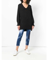 schwarzer Oversize Pullover von Dondup