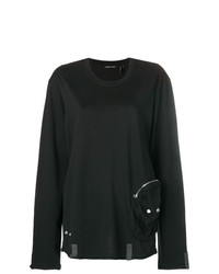 schwarzer Oversize Pullover von Helmut Lang