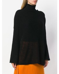 schwarzer Oversize Pullover von Semicouture