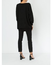 schwarzer Oversize Pullover von Lamberto Losani