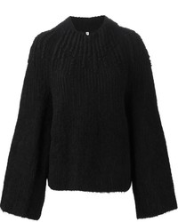 schwarzer Oversize Pullover