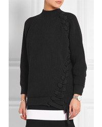 schwarzer Oversize Pullover von Victoria Beckham