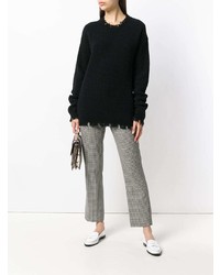 schwarzer Oversize Pullover von Uma Wang