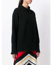 schwarzer Oversize Pullover von MSGM
