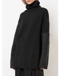 schwarzer Oversize Pullover von Yohji Yamamoto