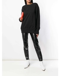 schwarzer Oversize Pullover von Helmut Lang