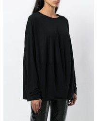 schwarzer Oversize Pullover von Rundholz