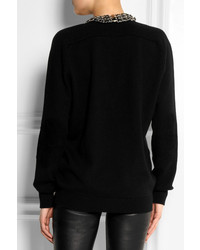schwarzer Oversize Pullover von Saint Laurent