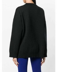 schwarzer Oversize Pullover von Paco Rabanne