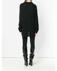 schwarzer Oversize Pullover von Ann Demeulemeester