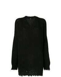 schwarzer Oversize Pullover von R13