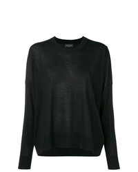 schwarzer Oversize Pullover von Roberto Collina