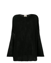 schwarzer Oversize Pullover von Semicouture