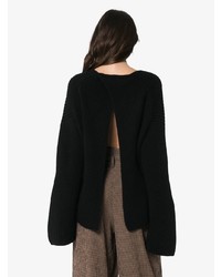 schwarzer Oversize Pullover von Le Kasha