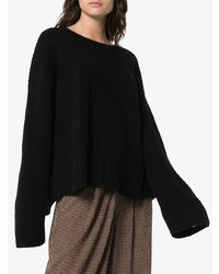 schwarzer Oversize Pullover von Le Kasha