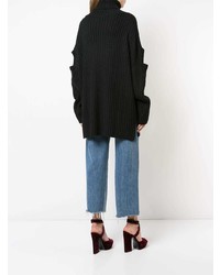 schwarzer Oversize Pullover von OSMAN