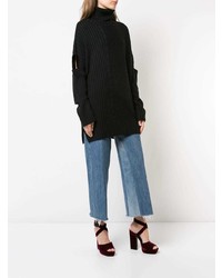 schwarzer Oversize Pullover von OSMAN