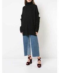 schwarzer Oversize Pullover von OSMAN