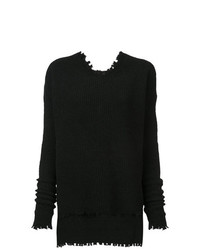 schwarzer Oversize Pullover von Uma Wang