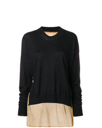 schwarzer Oversize Pullover von Uma Wang