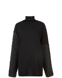 schwarzer Oversize Pullover von Yohji Yamamoto