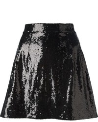 schwarzer Pailletten Minirock von Dolce & Gabbana