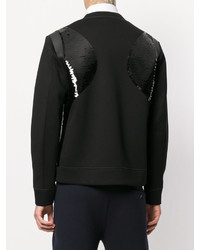 schwarzer Pailletten Pullover mit einem Rundhalsausschnitt von DSQUARED2