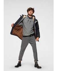 schwarzer Parka mit einem Schwalbenschwanz von edc by Esprit