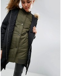 schwarzer Parka von Asos