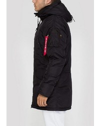 schwarzer Parka von Alpha Industries