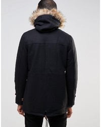 schwarzer Parka von Bellfield