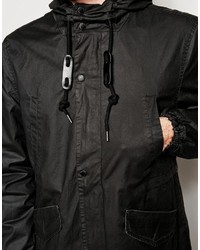 schwarzer Parka