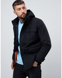 schwarzer Parka von Bershka