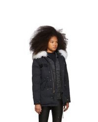 schwarzer Parka von MR AND MRS ITALY