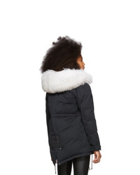 schwarzer Parka von MR AND MRS ITALY