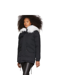 schwarzer Parka von MR AND MRS ITALY