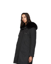 schwarzer Parka von Yves Salomon Army