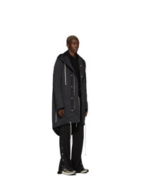 schwarzer Parka von Rick Owens DRKSHDW