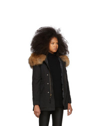 schwarzer Parka von MR AND MRS ITALY