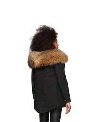 schwarzer Parka von MR AND MRS ITALY