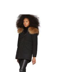 schwarzer Parka von MR AND MRS ITALY