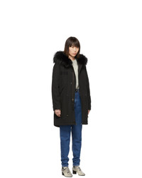 schwarzer Parka von MR AND MRS ITALY