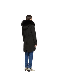 schwarzer Parka von MR AND MRS ITALY