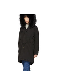 schwarzer Parka von MR AND MRS ITALY