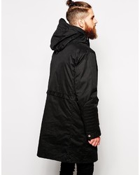 schwarzer Parka von Asos