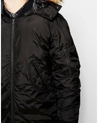 schwarzer Parka von Asos