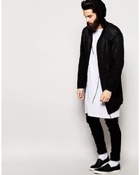 schwarzer Parka von Asos