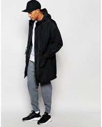 schwarzer Parka von Asos